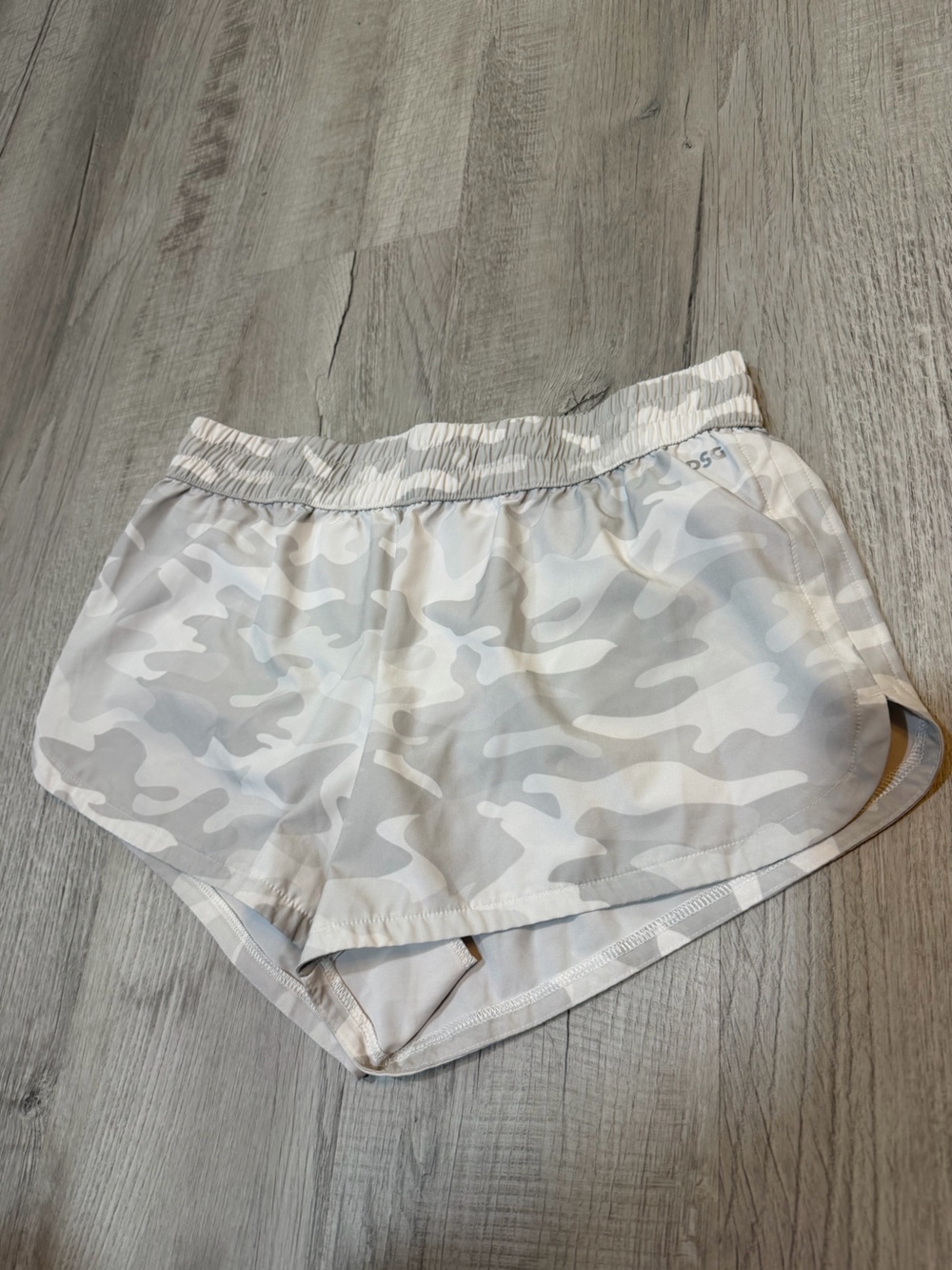 DSG White and Light Gray Camo Women’s Athletic Shorts
